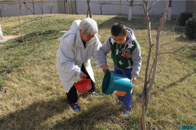 我校組織“我給小樹澆澆水”志愿服務活動