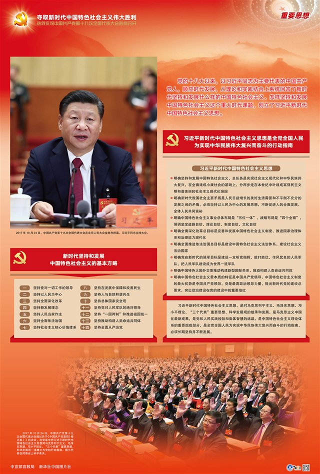 奪取新時(shí)代中國特色社會(huì)主義偉大勝利宣傳畫